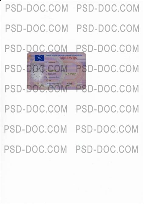 Nl Driver License Front Back Psd Store