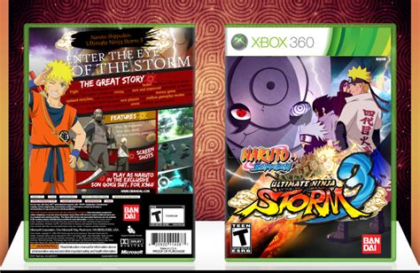Naruto Shippuden Ultimate Ninja Storm 3 Xbox 360 Box Art Cover By