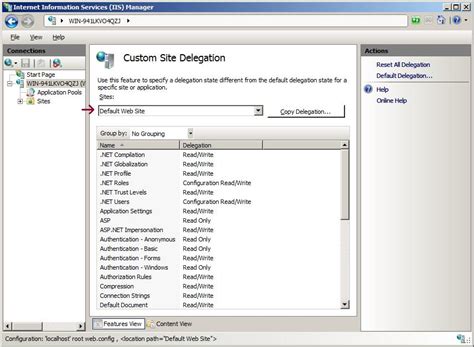An Overview Of Feature Delegation In Iis Microsoft Learn
