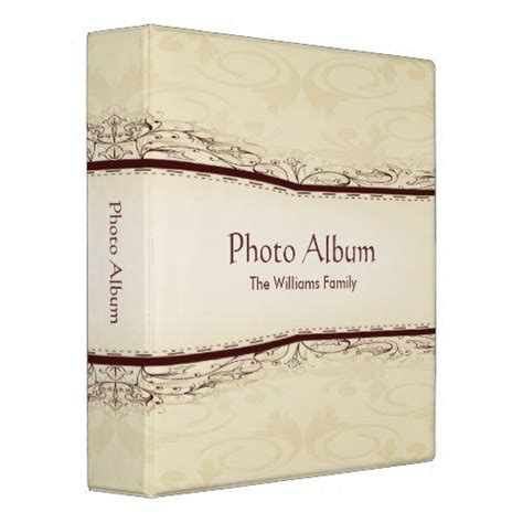 Photo Album Elegant Scroll Pattern Binder Photo Album