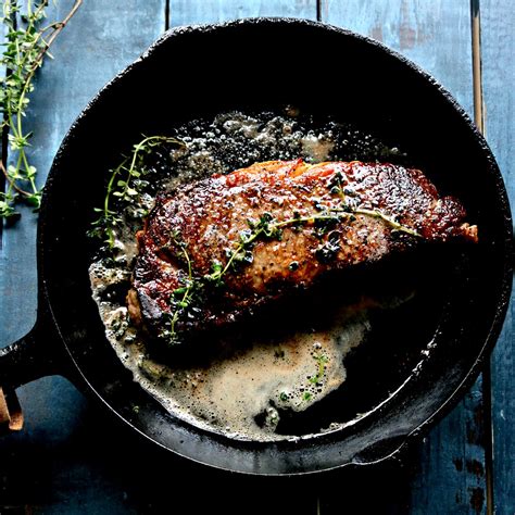 Pan fry beef steak and onion. Perfect New York Strip Steak Recipe, Pan Fried, Oven Roasted