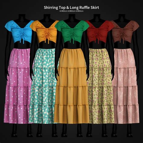 Six Different Colored Dresses With Bows On The Front And Back All In