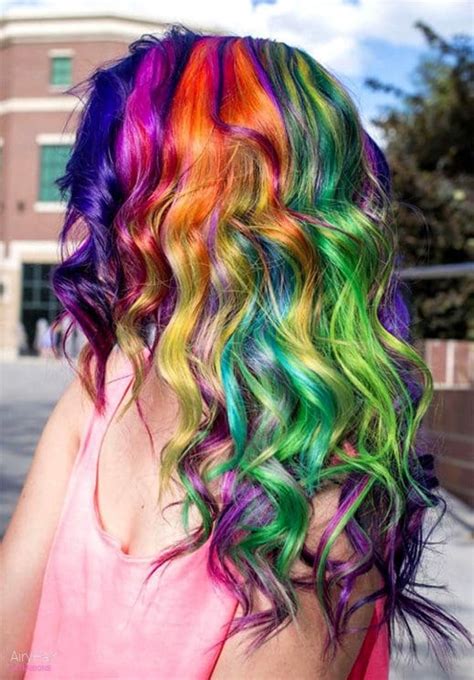 20 Crazy Rainbow Hair Extensions And Hair Color Ideas 2024