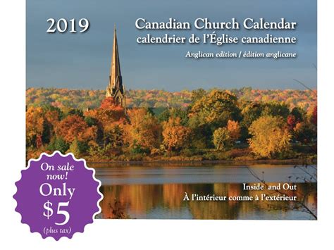 Canadian Church Calendar 2019 The Anglican Church Of Canada