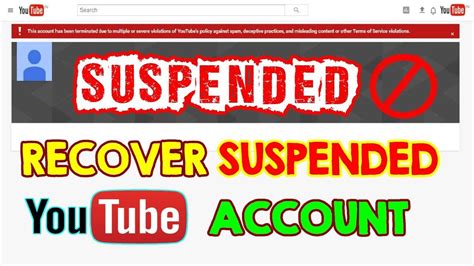 Youtube Channel Account Suspended Terminated How To Get It Back