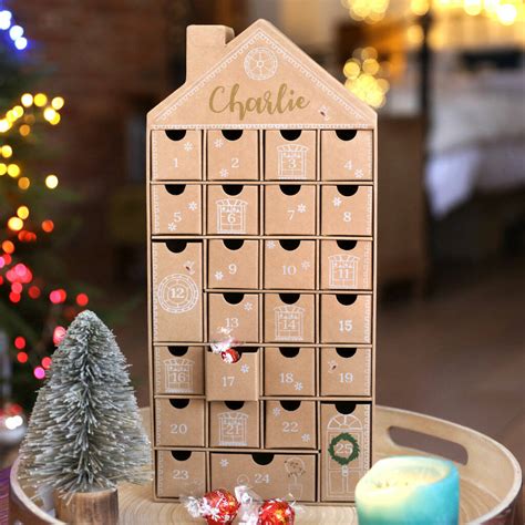 Personalised Fill Your Own House Advent Calendar By Lisa Angel