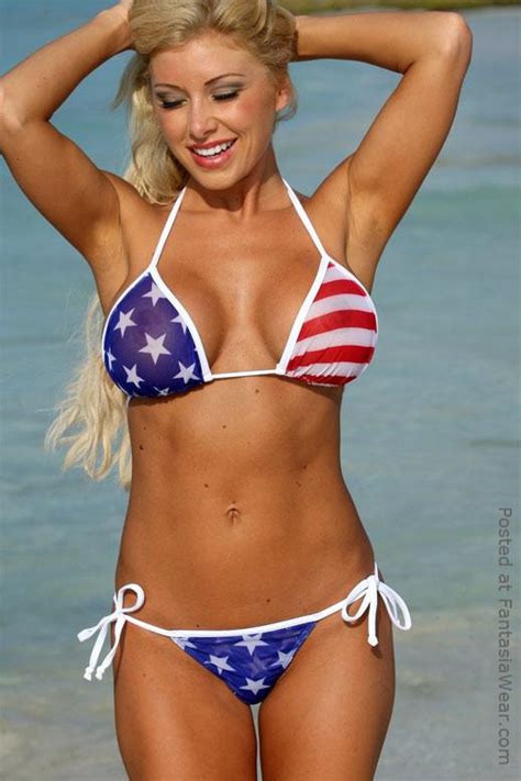 u z310 sheer big star american flag tonga thong bikini 2 pc set redneckwear