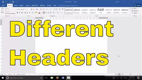 How To Create A Different Header For First Page In Word Printable Templates