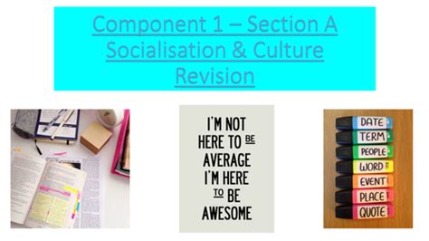H180 H580 Component 1 A Socialisation And Culture Revision Ocr Teaching Resources
