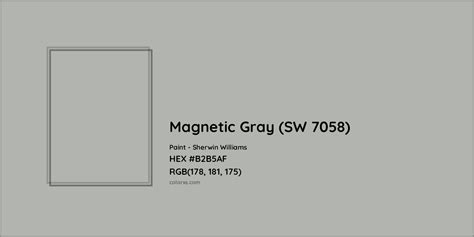 Magnetic Gray Sw 7058 Complementary Or Opposite Color Name And Code