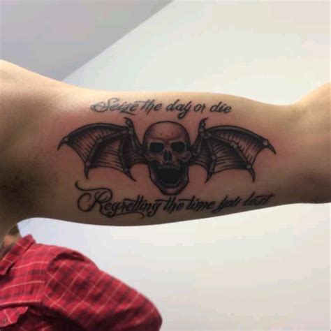 Tattoo Uploaded By Josh Richard Simon Dale • New Deathbat And Seize The Day Or Die Regretting