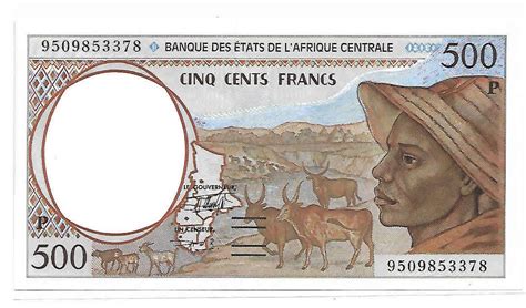 Chad Central African States 500 Frs Unc Currency Note Kb Coins