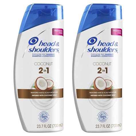 Head And Shoulders Coconut Daily Use Anti Dandruff Paraben Free 2 In 1 Shampoo And Conditioner