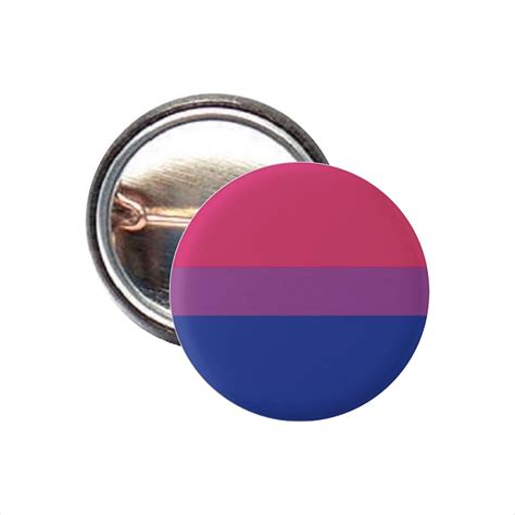 Bisexual Bi Pride Flag Pin Round Circle Button 1 Pin Etsy
