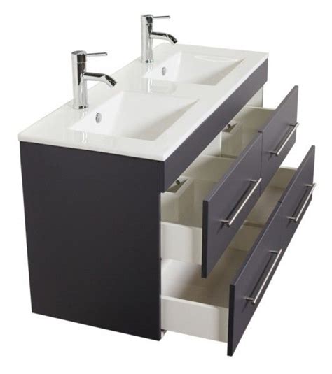 Große Badmöbel mit zwei Waschbecken mit Unterschrank und ...