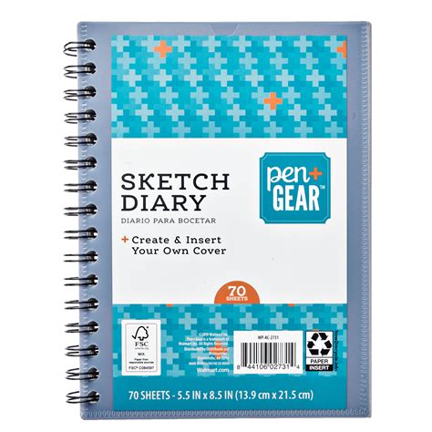 Pen Gear Sketch Diary 70 Sheets 55 X 85
