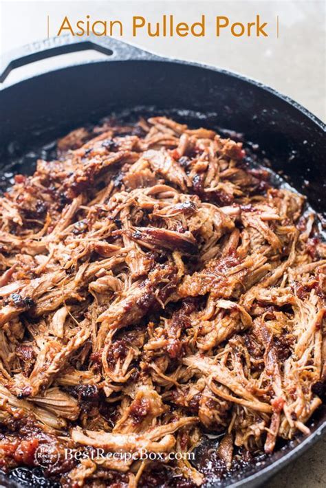 Season pork on all sides liberally with salt and pepper and place on parchment paper. Asian Pulled Pork Recipe for Pulled Pork Tacos JUICY | Best Recipe Box | Recipe | Asian pulled ...