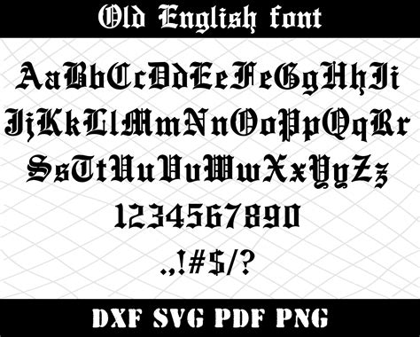 Buy Old English Font Svg Old English Cricut Fonts Svg Font Svg Files