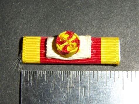 Rvn 036 Vietnam Ribbon Bar National Order Silver Commander Device