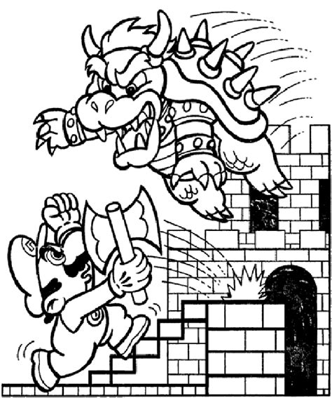 Printable Mario Brothers Coloring Pages Coloring Home
