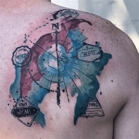 Compass Tattoo To Give You Direction Guide For 2021 Tattoo Stylist