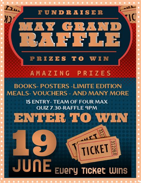 May Grand Raffle Flyer Template Postermywall