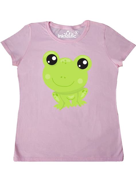 Inktastic Cute Little Frog Kawaii Frog Green Frog Womens T Shirt