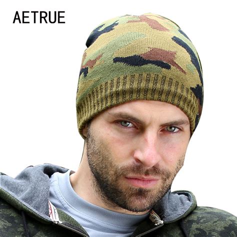 AETRUE New Brand Knit Men Winter Hats For Men Women Bonnet Beanies ...