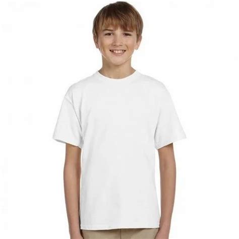Cotton White Kids Plain T Shirt At Rs 85piece In New Delhi Id