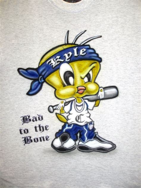 Gangster cartoon drawings at paintingvalley com explore collection. Airbrushed Custom Gangster Tough Tweety Bird by ...