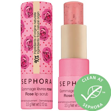 SEPHORA COLLECTION Clean Lip Balm Scrub Rose Lip Balm Scrub
