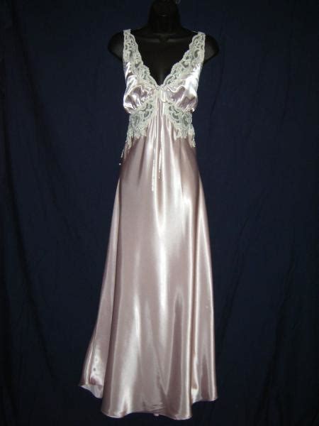 Gorgeous Pink And Lace Satin Long Nightgown 1820 1x ~ 2x Ebay