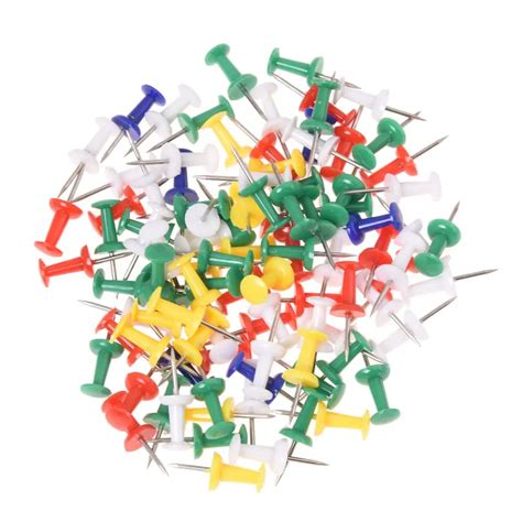 100pcs Colored Pushpins Metal Thumb Tacks Map Drawing Push Pins Crafts
