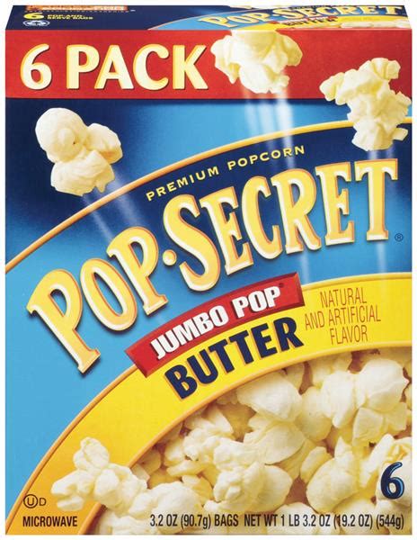 Pop Secret Jumbo Pop Butter Microwave Popcorn 6ct Hy Vee Aisles