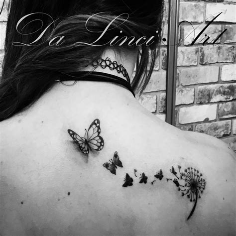 Dandelion Butterfly Tattoo Made By Linda Roos Da Linci Art