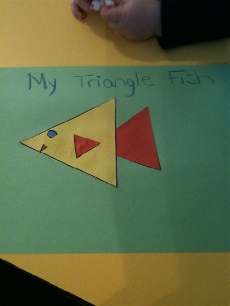 Triangle Fish Reminder Triangles Activities Shapes Preschool
