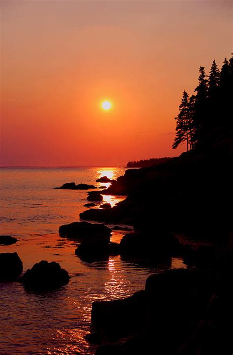 Sunset On The Maine Coast Photograph By Peggy Cooper Berger Fine Art