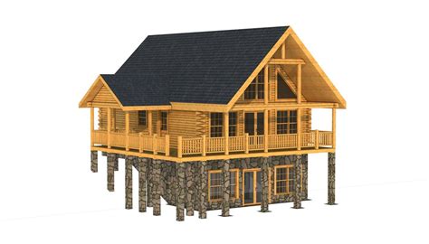 Lake Log Cabin Floor Plan Southland Homes Home Plans And Blueprints