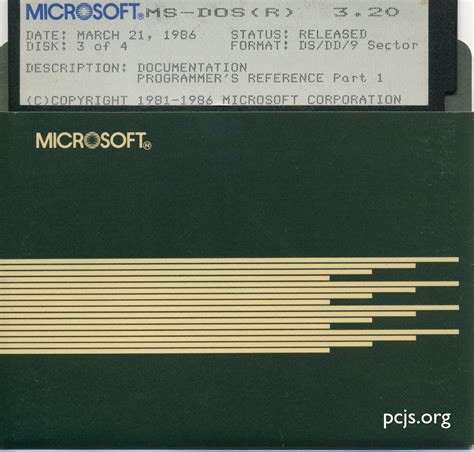 Microsoft Ms Dos 320 Pcjs Machines