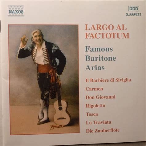 Largo Al Factotum Famous Baritone Arias 2002 Cd Discogs