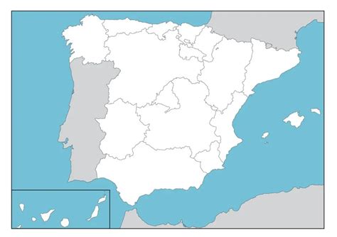 Mapa Mudo Espana 4 Primaria Images