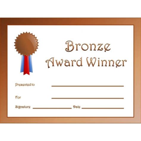 Bronze Star Certificate Template