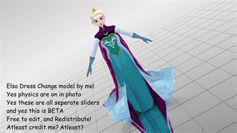 Mmd Elsa Dress Change Model Beta Release By Dalton2192 On Deviantart