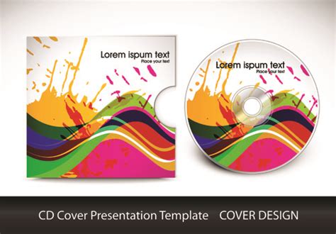 Cd Cover Presentation Vector Template Material 03 Vector Cover Free