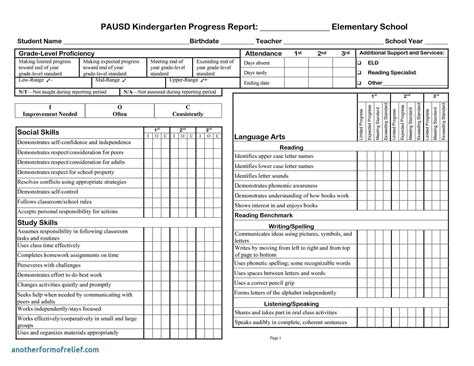 73 Create High School Progress Report Card Template In