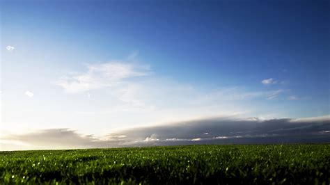X X Sky Field Clouds Grass Coolwallpapers Me