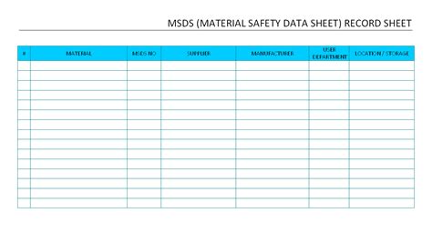 Where can i find a certificate of analysis, safety data sheet (sds), or data pack for my stock or. MSDS Record sheet