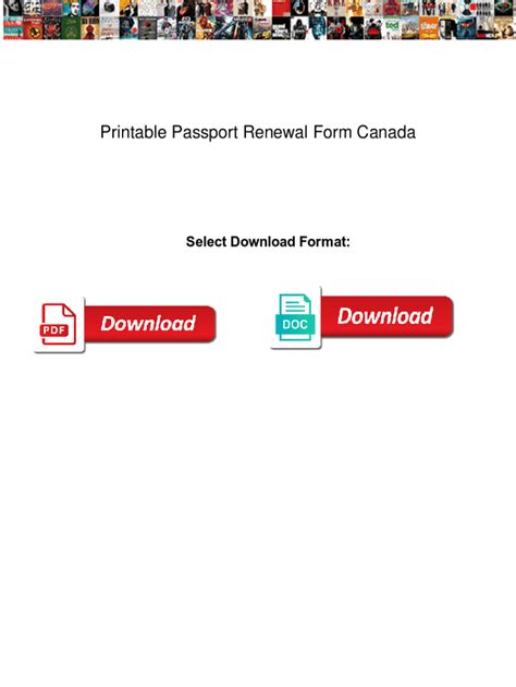 Fillable Online Printable Passport Renewal Form Canada Printable Passport Renewal Form Canada