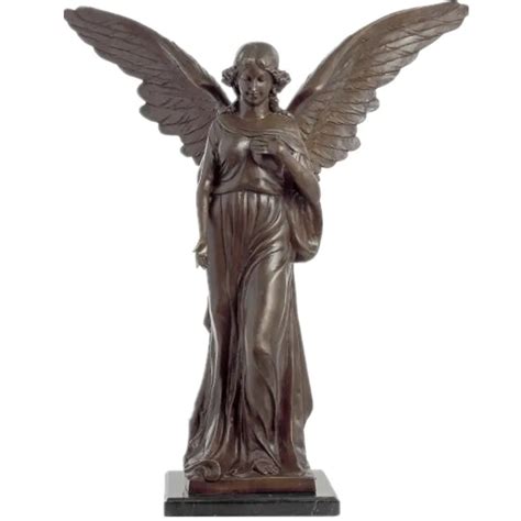 Metal Art Outdoor Antique Bronze Angel Statue Religious Sculpture For