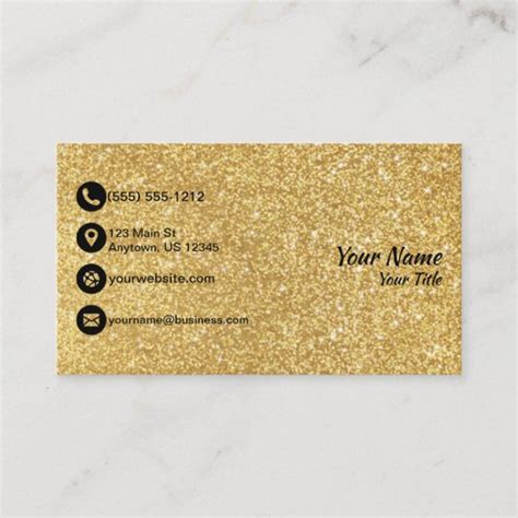 Gold Glitter Business Card